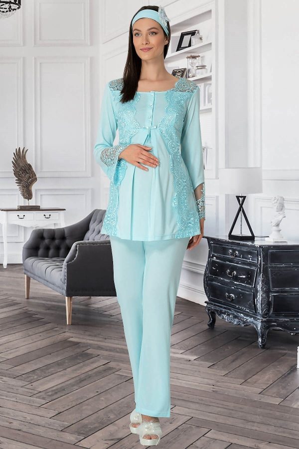 Shopymommy 5353 Sandra 3-Pieces Maternity & Nursing Pajamas With Sale