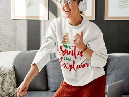 Womens Santa I Can Explain Sweatshirt Online Hot Sale