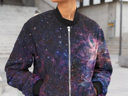 Colored Galaxy Female Bomber Jacket For Discount