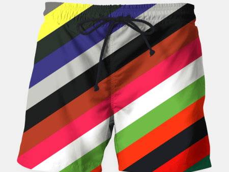 Color Stripes Shorts Sale