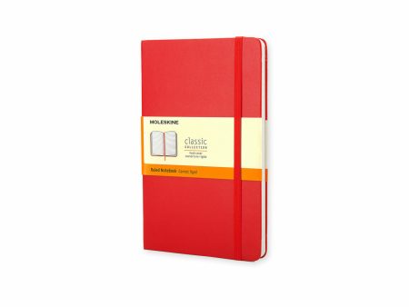 Moleskine Large Ruled Hardcover Notebook Scarlet Red Online now