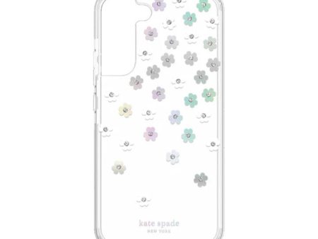 Kate Spade New York Defensive Hardshell Case for Samsung Galaxy S22 Scattered Flowers For Cheap